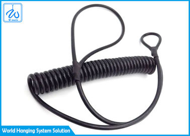Cuerda de ejecución de acero del acollador de la herramienta de la bobina del resorte tensor del cable negro de la seguridad